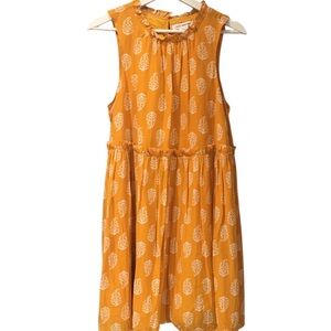 Lucky Brand Charming Orange Print Boho Summer Dress M. Made in Vietnam.